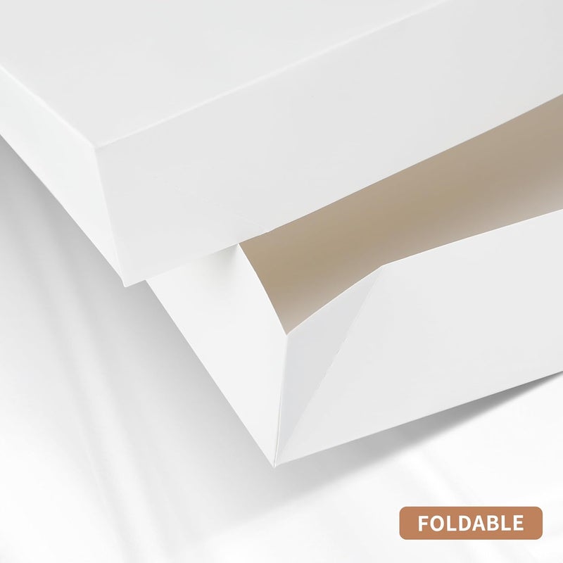 Rsgift White Gift Boxes, 3 Sizes Small Gift Boxes for Men Clothes, Women Apparel, Christmas and Birthdays Wedding, Graduation Packaging, Assorted Sizes(4 Boxes 11", 4 Boxes 14", 4 Boxes 16") - Image 3
